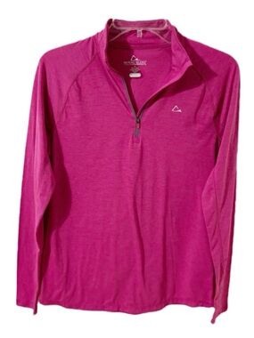 Merino Blend by Paradox Long Sleeve Quarter Zip Mock Neck Athletic Pullover Top
